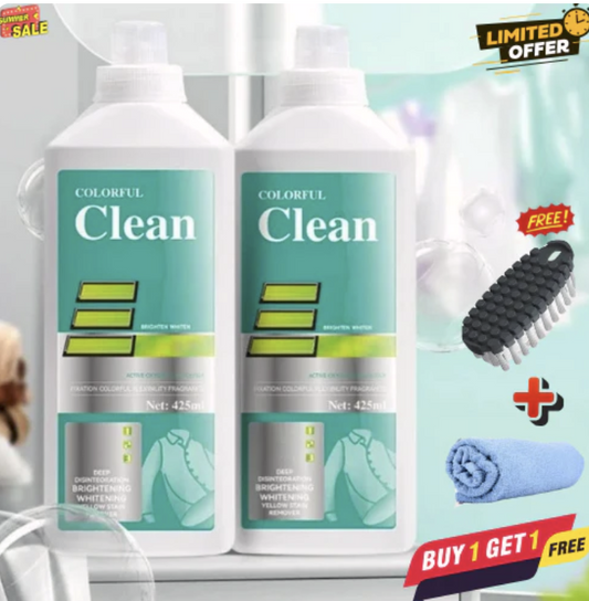 8 in 1 Colour Bleach Laundry Detergent Stain Remover ( BUY 1 GET 1 FREE )
