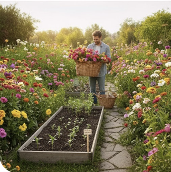 100 Varity-in-1 Flower MEGA-PACK! 🌸 Luxury Home Garden Kit + 🎁 FREE Plant Booster) 🌻