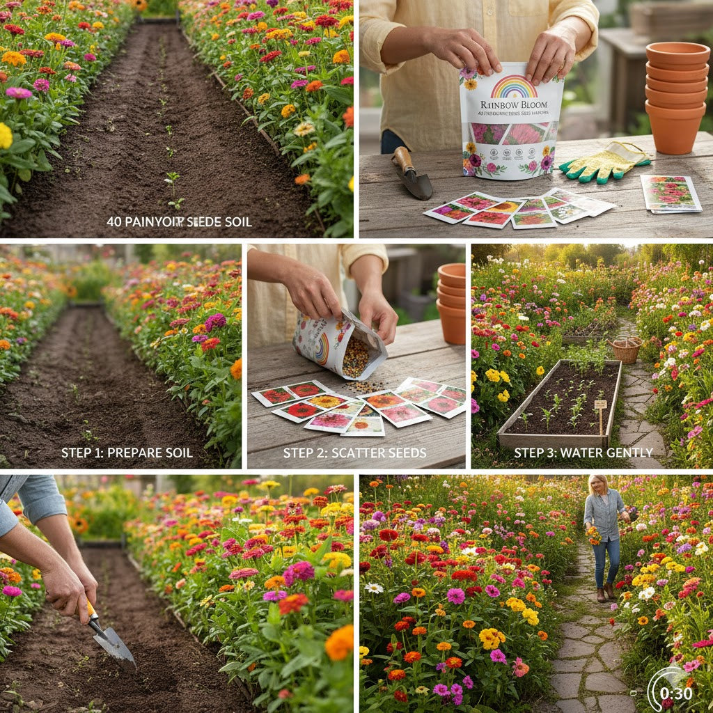 100 Varity-in-1 Flower MEGA-PACK! 🌸 Luxury Home Garden Kit + 🎁 FREE Plant Booster) 🌻